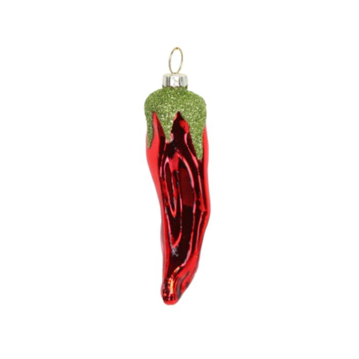 Gisela Graham Chilli Glass Decortion - 10cm-2